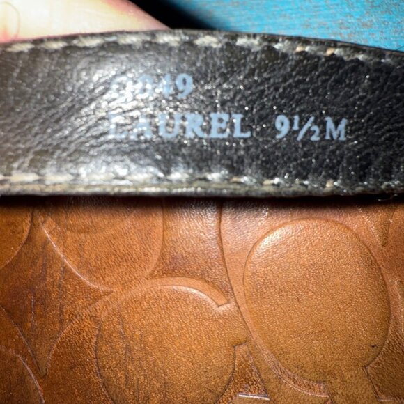 COACH Laurel Leather Silver Gray Bugle Beaded Flip Flop Sandals Sz 9.5 - Picture 9 of 11